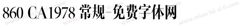 860 CA1978 常规字体转换